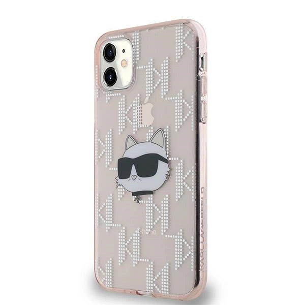 Karl Lagerfeld IML Choupette Head &amp; Monogram case for iPhone 11 / Xr - pink_1