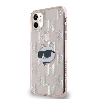 Karl Lagerfeld IML Choupette Head &amp; Monogram case for iPhone 11 / Xr - pink_1