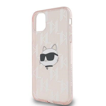 Karl Lagerfeld IML Choupette Head &amp; Monogram case for iPhone 11 / Xr - pink_5