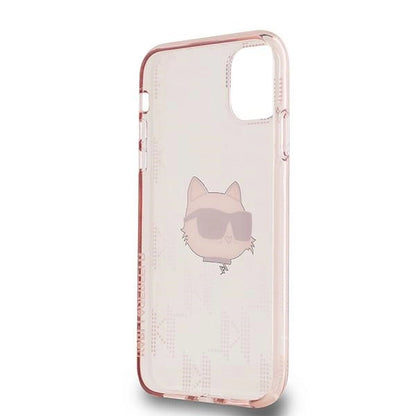 Karl Lagerfeld IML Choupette Head &amp; Monogram case for iPhone 11 / Xr - pink_6