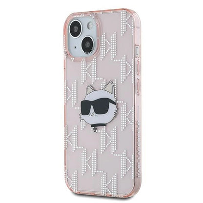 Karl Lagerfeld IML Choupette Head &amp; Monogram case for iPhone 13 - pink_1