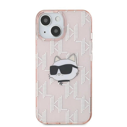 Karl Lagerfeld IML Choupette Head &amp; Monogram case for iPhone 13 - pink_2