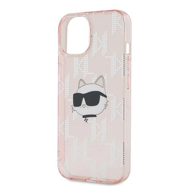 Karl Lagerfeld IML Choupette Head &amp; Monogram case for iPhone 13 - pink_5