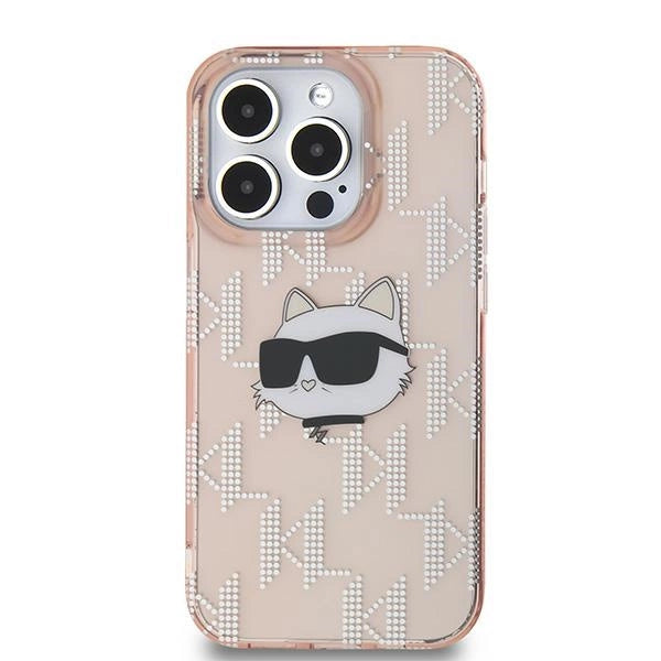 Karl Lagerfeld IML Choupette Head &amp; Monogram case for iPhone 14 Pro Max - pink_2