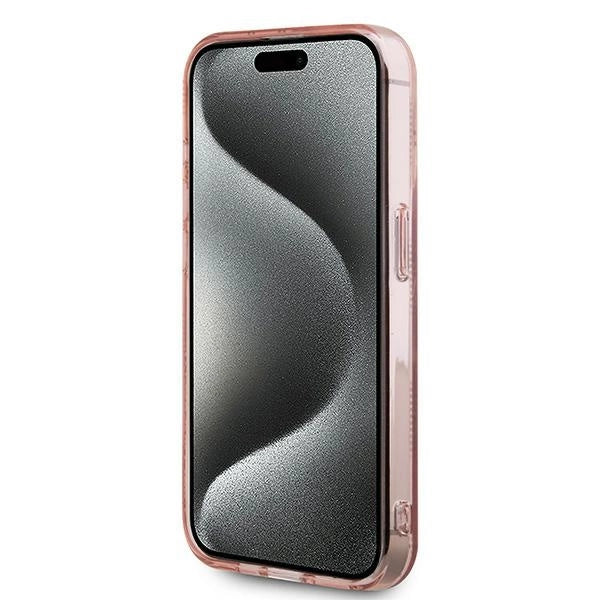Karl Lagerfeld IML Choupette Head &amp; Monogram case for iPhone 15 Pro - pink_4