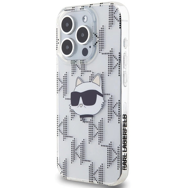 Karl Lagerfeld IML Choupette Head &amp; Monogram case for iPhone 15 Pro - transparent_1