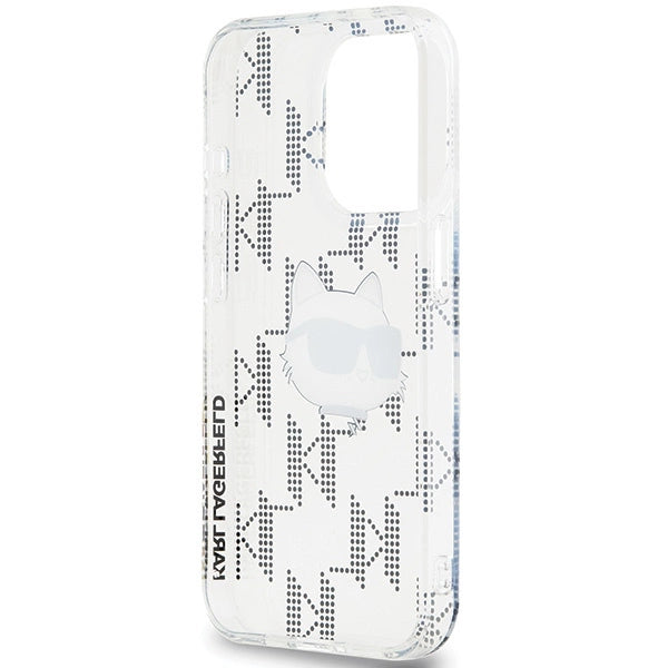 Karl Lagerfeld IML Choupette Head &amp; Monogram case for iPhone 15 Pro - transparent_6