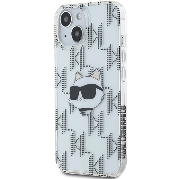 Karl Lagerfeld IML Choupette Head &amp; Monogram case for iPhone 15 / 14 / 13 - transparent_1