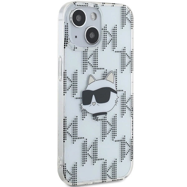 Karl Lagerfeld IML Choupette Head &amp; Monogram case for iPhone 15 / 14 / 13 - transparent_3