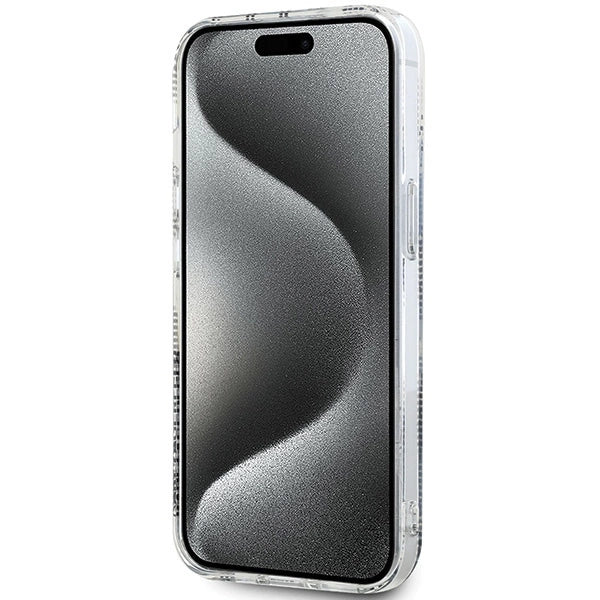 Karl Lagerfeld IML Choupette Head &amp; Monogram case for iPhone 15 / 14 / 13 - transparent_4