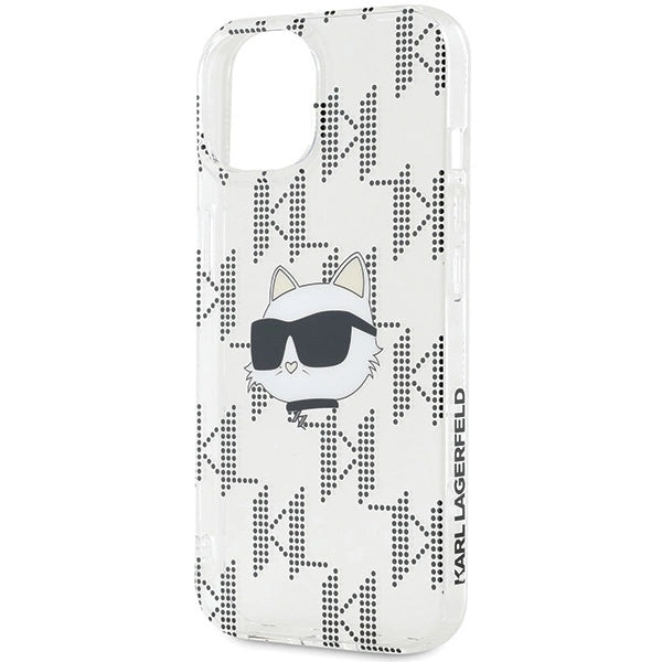 Karl Lagerfeld IML Choupette Head &amp; Monogram case for iPhone 15 / 14 / 13 - transparent_5