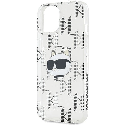 Karl Lagerfeld IML Choupette Head &amp; Monogram case for iPhone 15 / 14 / 13 - transparent_5