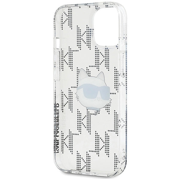 Karl Lagerfeld IML Choupette Head &amp; Monogram case for iPhone 15 / 14 / 13 - transparent_6