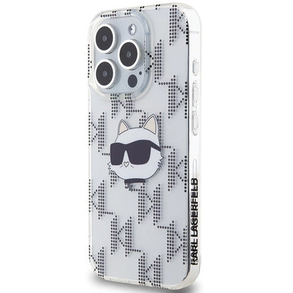 Karl Lagerfeld IML Choupette Head &amp; Monogram case for iPhone 15 Pro Max - transparent_1
