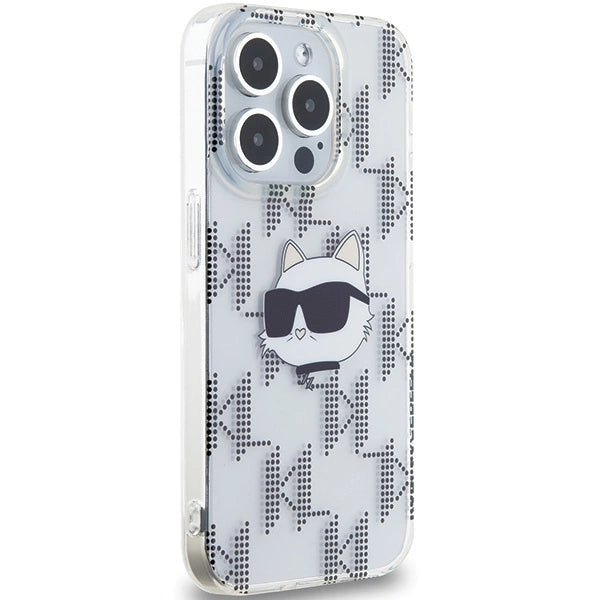 Karl Lagerfeld IML Choupette Head &amp; Monogram case for iPhone 15 Pro Max - transparent_3