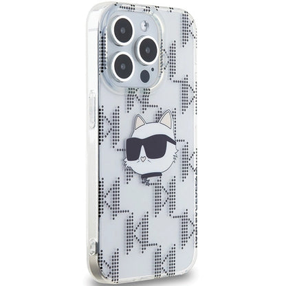 Karl Lagerfeld IML Choupette Head &amp; Monogram case for iPhone 15 Pro Max - transparent_3