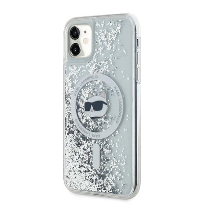 Karl Lagerfeld Liquid Glitter Choupette Head MagSafe Case for iPhone 11 / Xr - Transparent_1