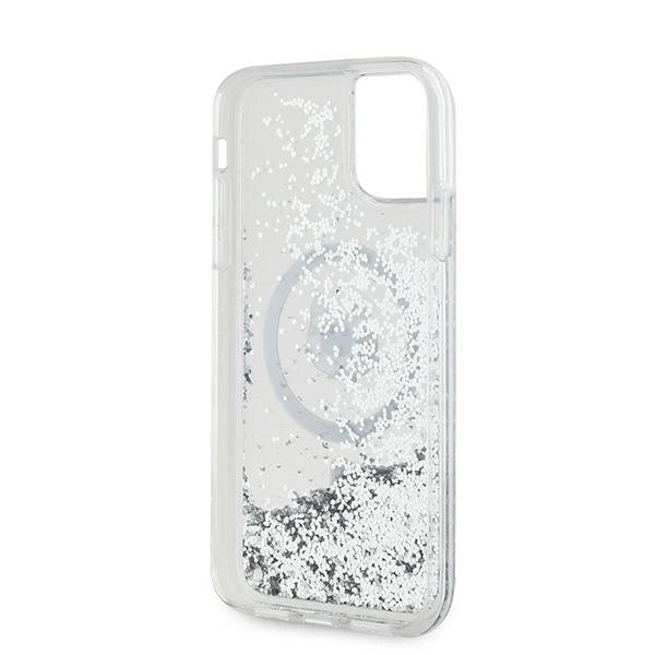 Karl Lagerfeld Liquid Glitter Choupette Head MagSafe Case for iPhone 11 / Xr - Transparent_6
