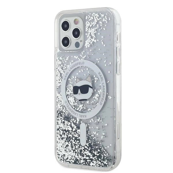 Karl Lagerfeld Liquid Glitter Choupette Head MagSafe Case for iPhone 12 / 12 Pro - Transparent_1