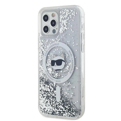 Karl Lagerfeld Liquid Glitter Choupette Head MagSafe Case for iPhone 12 / 12 Pro - Transparent_1