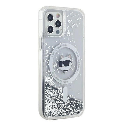 Karl Lagerfeld Liquid Glitter Choupette Head MagSafe Case for iPhone 12 / 12 Pro - Transparent_3