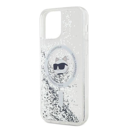 Karl Lagerfeld Liquid Glitter Choupette Head MagSafe Case for iPhone 12 / 12 Pro - Transparent_5