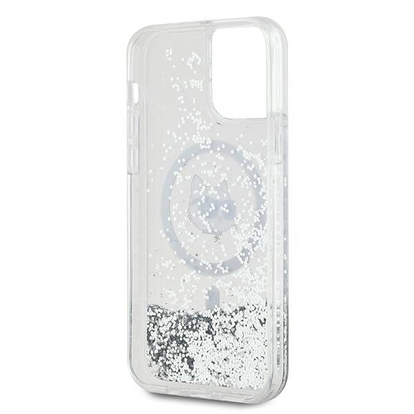 Karl Lagerfeld Liquid Glitter Choupette Head MagSafe Case for iPhone 12 / 12 Pro - Transparent_6
