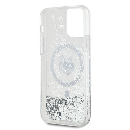 Karl Lagerfeld Liquid Glitter Choupette Head MagSafe Case for iPhone 12 / 12 Pro - Transparent_6