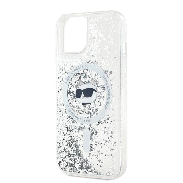 Karl Lagerfeld Liquid Glitter Choupette Head MagSafe case for iPhone 13 - transparent_5