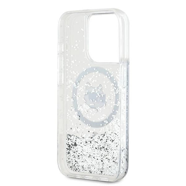 Karl Lagerfeld Liquid Glitter Choupette Head MagSafe case for iPhone 13 Pro Max - transparent_5