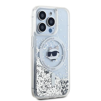 Karl Lagerfeld Liquid Glitter Choupette Head MagSafe case for iPhone 14 Pro - transparent_2