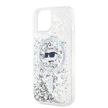 Karl Lagerfeld Liquid Glitter Choupette Head MagSafe case for iPhone 14 / 15 / 13 - transparent_5