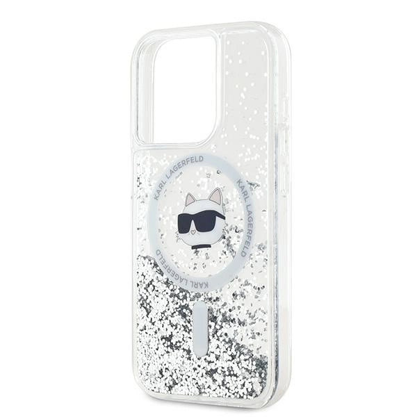 Karl Lagerfeld Liquid Glitter Choupette Head MagSafe case for iPhone 14 Pro Max - transparent_4