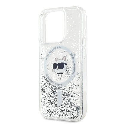 Karl Lagerfeld Liquid Glitter Choupette Head MagSafe case for iPhone 14 Pro Max - transparent_4