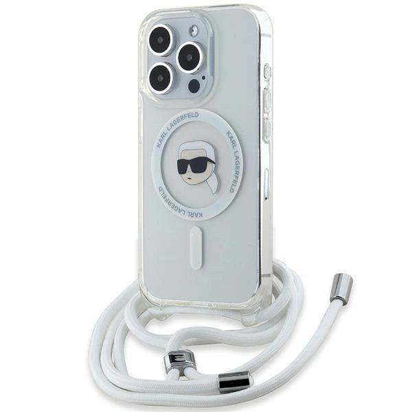 Karl Lagerfeld Crossbody IML Karl Head MagSafe case for iPhone 15 Pro - transparent_0