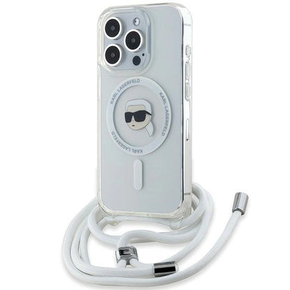Karl Lagerfeld Crossbody IML Karl Head MagSafe case for iPhone 15 Pro - transparent_0