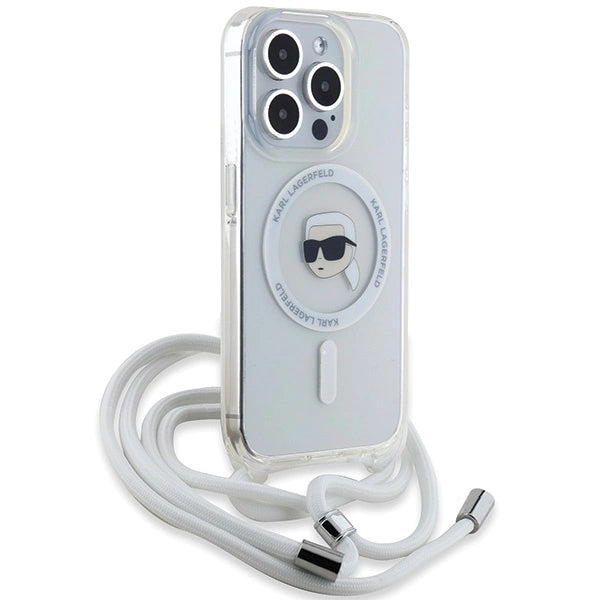 Karl Lagerfeld Crossbody IML Karl Head MagSafe case for iPhone 15 Pro - transparent_2