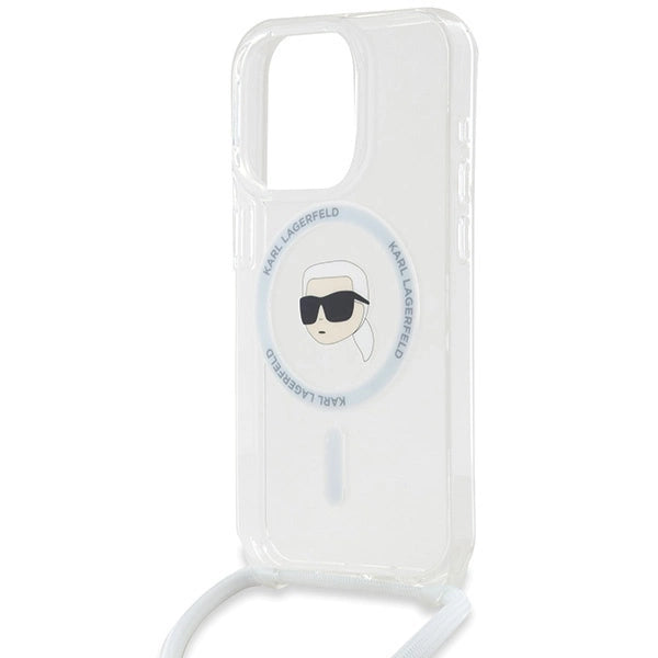 Karl Lagerfeld Crossbody IML Karl Head MagSafe case for iPhone 15 Pro - transparent_4