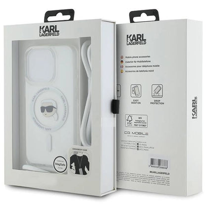 Karl Lagerfeld Crossbody IML Karl Head MagSafe case for iPhone 15 Pro - transparent_6