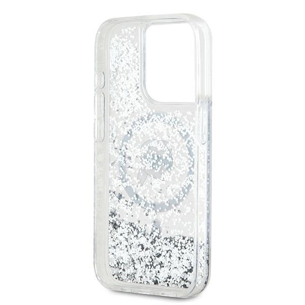 Karl Lagerfeld Liquid Glitter Karl Head MagSafe case for iPhone 15 Pro - transparent_6