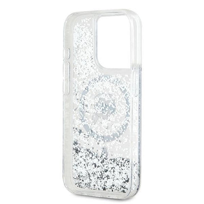 Karl Lagerfeld Liquid Glitter Karl Head MagSafe case for iPhone 15 Pro - transparent_6