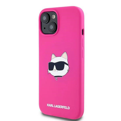 Karl Lagerfeld Silicone Choupette Head MagSafe Case for iPhone 15 Plus / 14 Plus - Pink_1