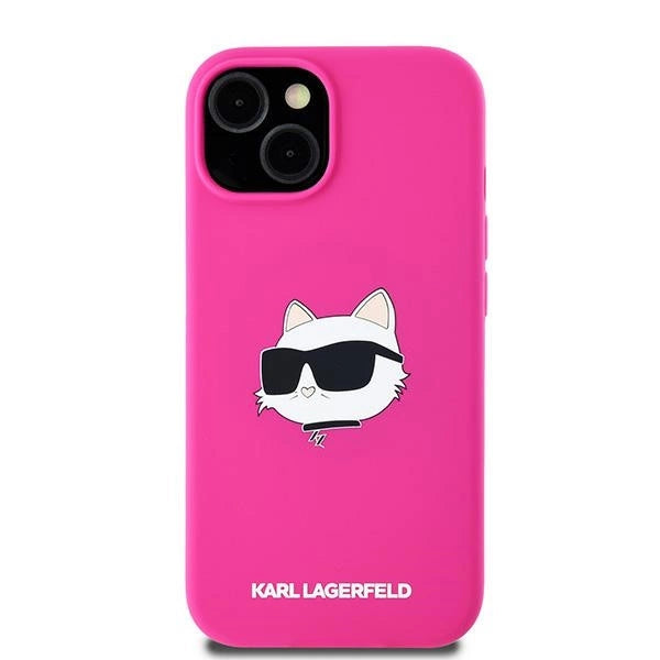 Karl Lagerfeld Silicone Choupette Head MagSafe Case for iPhone 15 Plus / 14 Plus - Pink_2