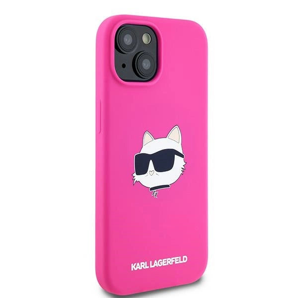 Karl Lagerfeld Silicone Choupette Head MagSafe Case for iPhone 15 Plus / 14 Plus - Pink_3