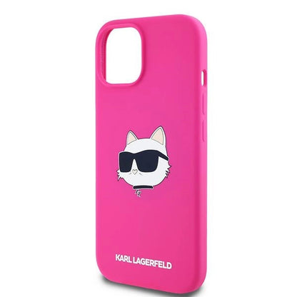 Karl Lagerfeld Silicone Choupette Head MagSafe Case for iPhone 15 Plus / 14 Plus - Pink_5