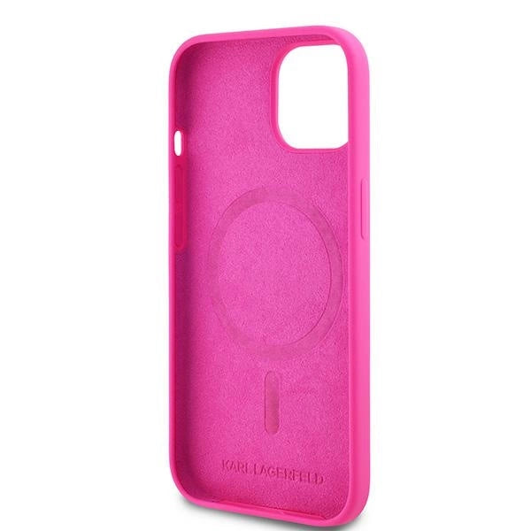 Karl Lagerfeld Silicone Choupette Head MagSafe Case for iPhone 15 Plus / 14 Plus - Pink_6
