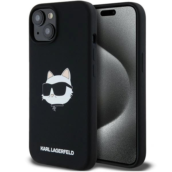 Karl Lagerfeld Silicone Choupette Head MagSafe Case for iPhone 15 Plus / 14 Plus - Black_0