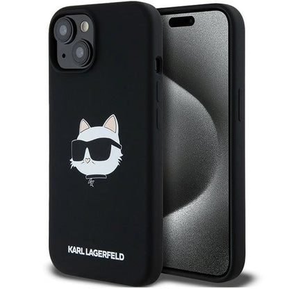 Karl Lagerfeld Silicone Choupette Head MagSafe Case for iPhone 15 Plus / 14 Plus - Black_0