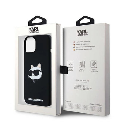 Karl Lagerfeld Silicone Choupette Head MagSafe Case for iPhone 15 Plus / 14 Plus - Black_7