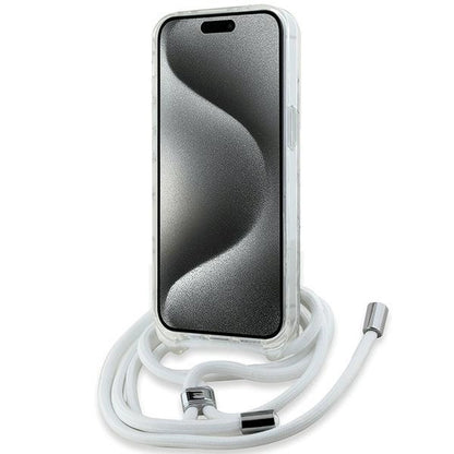 Karl Lagerfeld IML Crossbody Monogram Karl &amp; Choupette Head MagSafe Case for iPhone 15 / 14 / 13 - Transparent_3
